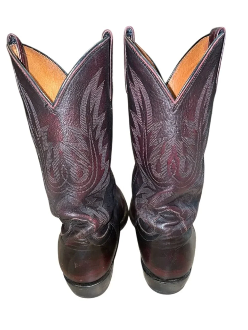 Lucchese M1021.R4 Black Cherry Lonestar Calf Cowboy Boots Men's 11EE